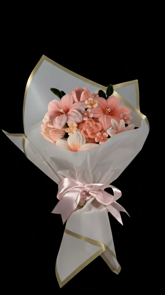 Peach-Pink Mixed Bouquet
